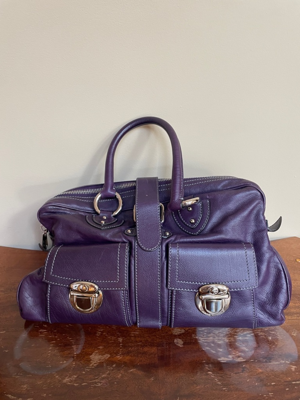 Marc Jacobs Purple Leather Bag